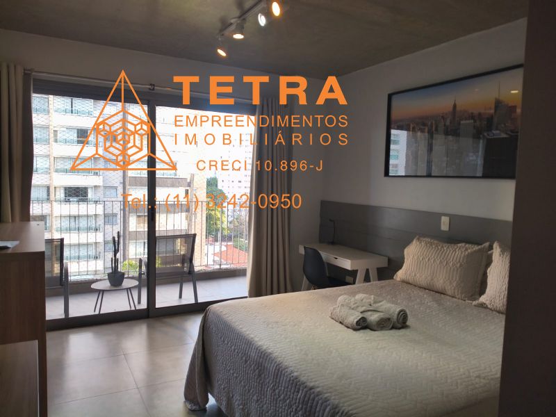 Vila Olimpia  - Excelente Stido de 35m² com Sacada - Impecável com Móveis Planejados - Excelente Oportunidade;